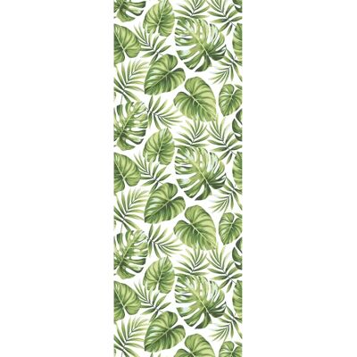 QUEENCE - Tropische Blätter-Grün - Grün/Weiß - 0,9 m x 2,5 m - Tapete QUEENCE - Tropische Blätter-Grün - Grün/Weiß - 0,9 m x 2,5 m - Tapete