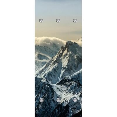 QUEENCE Berge Garderobenleiste - 50x120 cm, grau, mit 6 Haken QUEENCE Berge Garderobenleiste - 50x120 cm, grau, mit 6 Haken