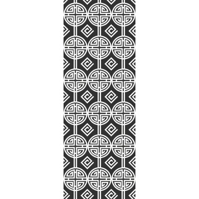 QUEENCE Mariam Vinyltapete - Selbstklebend, 90x250cm, Schwarz QUEENCE Mariam Vinyltapete - Selbstklebend, 90x250cm, Schwarz