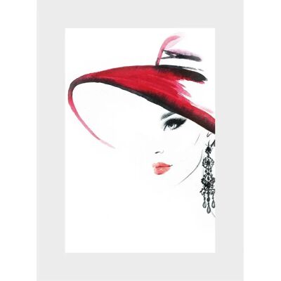 LEONIQUE - Skizze Hat - Größe 30x40 cm - Mehrfarbig - Poster LEONIQUE - Skizze Hat - Größe 30x40 cm - Mehrfarbig - Poster