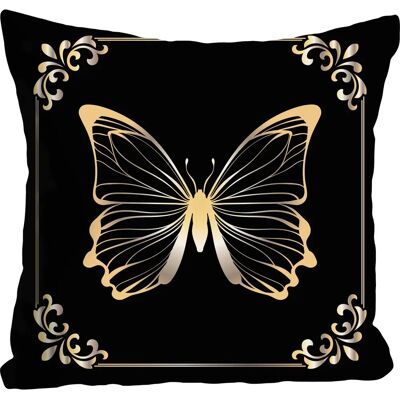 QUEENCE Pascal Schmetterling Gold Dekokissen QUEENCE Pascal Schmetterling Gold Dekokissen