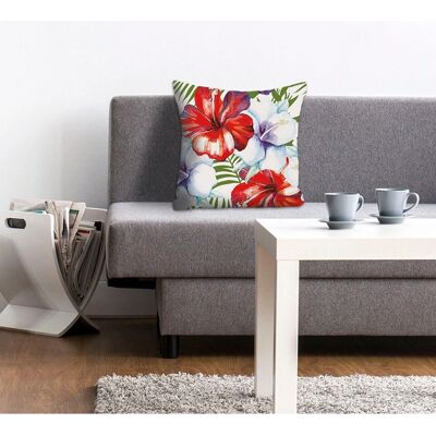 QUEENCE Liam - Hibiskus Dekokissen 40x40cm QUEENCE Liam - Hibiskus Dekokissen 40x40cm