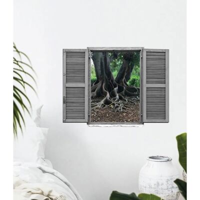 QUEENCE - Baumwurzeln - Grün - 80x60x0,1 cm - Wall decal QUEENCE - Baumwurzeln - Grün - 80x60x0,1 cm - Wall decal