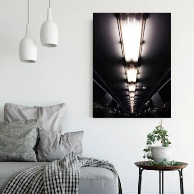 QUEENCE Licht im Zug Acrylglasbild - 60x90 cm, schwarz QUEENCE Licht im Zug Acrylglasbild - 60x90 cm, schwarz