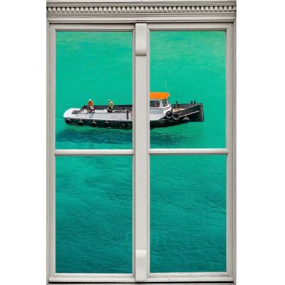 QUEENCE Boot im Meer Wandtattoo - Geographie - 40x60 cm QUEENCE Boot im Meer Wandtattoo - Geographie - 40x60 cm