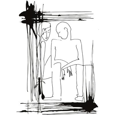QUEENCE Mann und Frau Acrylglasbild - Modern Galerie-Qualität QUEENCE Mann und Frau Acrylglasbild - Modern Galerie-Qualität