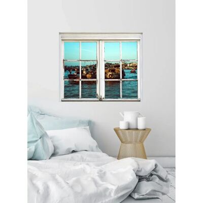 QUEENCE - Boote auf dem Meer - bunt - Wandsticker QUEENCE - Boote auf dem Meer - bunt - Wandsticker