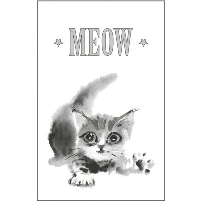 QUEENCE Katze MEOW Leinwandbild 40x60cm - Indoor QUEENCE Katze MEOW Leinwandbild 40x60cm - Indoor