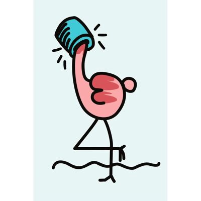 QUEENCE Flamingo Wandbild - Rosa Innendekor QUEENCE Flamingo Wandbild - Rosa Innendekor