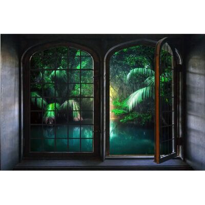 QUEENCE - URWALD - Grün - 60x40 cm - Wandtattoo QUEENCE - URWALD - Grün - 60x40 cm - Wandtattoo