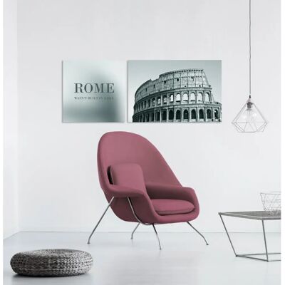 QUEENCE Rome - 100x40 cm - Grau - 2er-Set - Canvas print QUEENCE Rome - 100x40 cm - Grau - 2er-Set - Canvas print