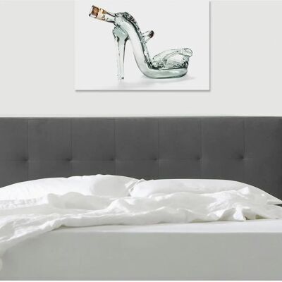 QUEENCE - Glasflasche in S - 60x40x2 cm - Canvas Print QUEENCE - Glasflasche in S - 60x40x2 cm - Canvas Print