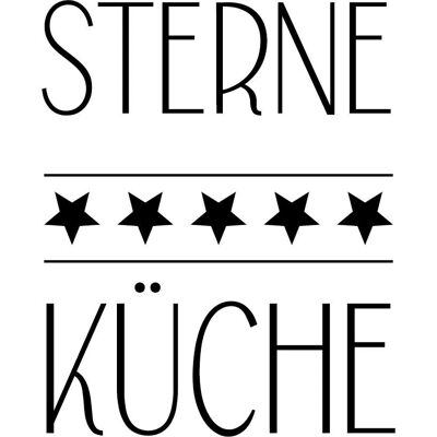 QUEENCE - 5 STERNE KÜCHE - 30x45 cm - Schwarz - Wall decor QUEENCE - 5 STERNE KÜCHE - 30x45 cm - Schwarz - Wall decor