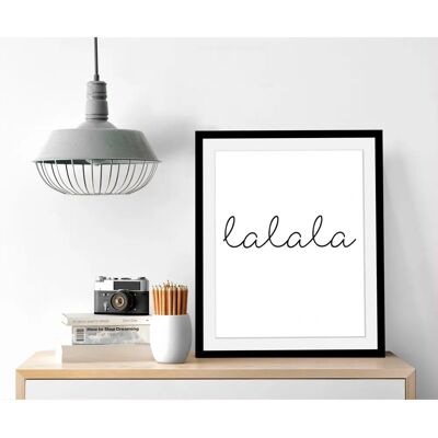 QUEENCE - lalala - 40x50 cm - Schwarz - Kunstdruck QUEENCE - lalala - 40x50 cm - Schwarz - Kunstdruck