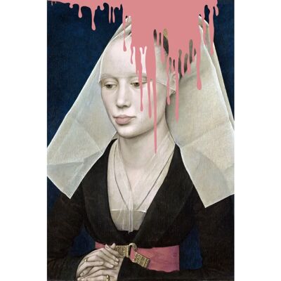 QUEENCE Nonne 60x90cm Pink Acrylglasbild Wandkunst QUEENCE Nonne 60x90cm Pink Acrylglasbild Wandkunst