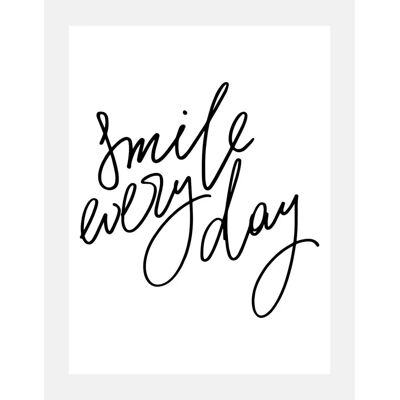 QUEENCE - Smile - 50x70 cm - Schwarz gerahmt - Kunstdruck QUEENCE - Smile - 50x70 cm - Schwarz gerahmt - Kunstdruck