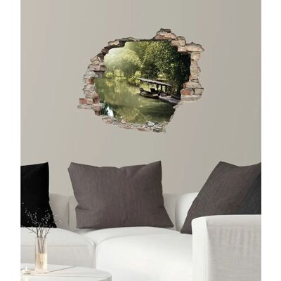 QUEENCE - Fluss - 60x50x0.1 cm - Natur - Wandsticker QUEENCE - Fluss - 60x50x0.1 cm - Natur - Wandsticker