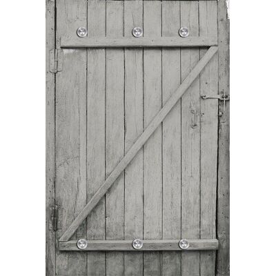 QUEENCE Holztür Garderobenleiste - 80x120cm - Grau QUEENCE Holztür Garderobenleiste - 80x120cm - Grau