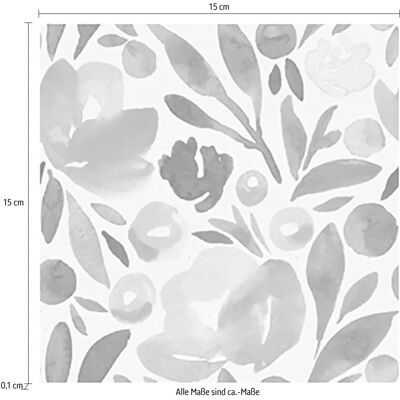 QUEENCE Blumen - bunt - 15x15 cm - Tile sticker QUEENCE Blumen - bunt - 15x15 cm - Tile sticker