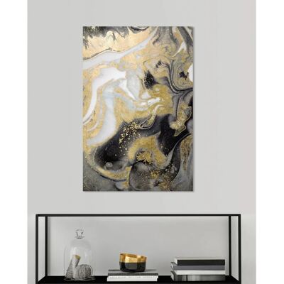 Leonique Abstrakte Kunst - Gold Marmoriertes Acrylbild Leonique Abstrakte Kunst - Gold Marmoriertes Acrylbild