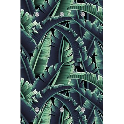QUEENCE Dschungel Grün Acryl Edelstahl Garderobenleiste QUEENCE Dschungel Grün Acryl Edelstahl Garderobenleiste