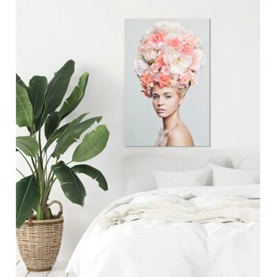 QUEENCE Frau mit Blumenhut 60x90cm Acrylglasbild Wandkunst QUEENCE Frau mit Blumenhut 60x90cm Acrylglasbild Wandkunst