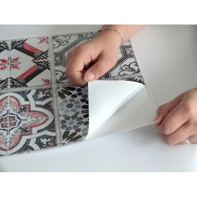 QUEENCE - Grau 15x15 - Grau - 15x15 cm - Tile sticker QUEENCE - Grau 15x15 - Grau - 15x15 cm - Tile sticker