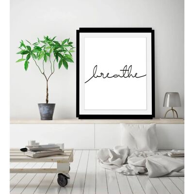 QUEENCE - Breathe - 40x50x3 cm - schwarz - Framed print QUEENCE - Breathe - 40x50x3 cm - schwarz - Framed print