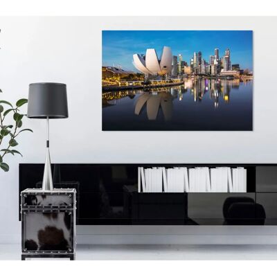 QUEENCE Bunt Acrylglasbild Wandkunst - Moderne Architektur Skyline - 120x80cm QUEENCE Bunt Acrylglasbild Wandkunst - Moderne Architektur Skyline - 120x80cm