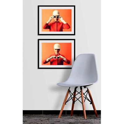 QUEENCE Reiterbraut 2 - orange - 50 x 40 cm - Wall art QUEENCE Reiterbraut 2 - orange - 50 x 40 cm - Wall art