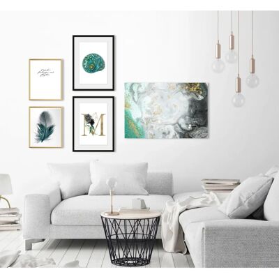 QUEENCE - M - Gold - 40x50 cm - Kunstdruck QUEENCE - M - Gold - 40x50 cm - Kunstdruck