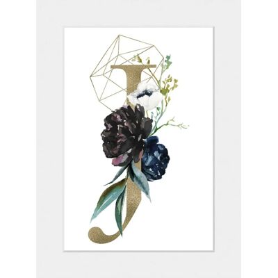 QUEENCE - J - goldfarben - 50x70 cm - Wandbild QUEENCE - J - goldfarben - 50x70 cm - Wandbild