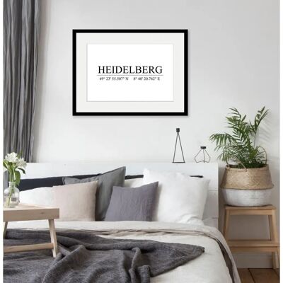 QUEENCE - HEIDELBERG - 40x30 cm - Weiß - Wall Art Print QUEENCE - HEIDELBERG - 40x30 cm - Weiß - Wall Art Print