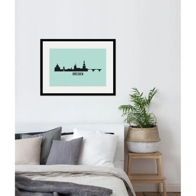 QUEENCE Dresden Skyline Wandbild - Städte, Querformat QUEENCE Dresden Skyline Wandbild - Städte, Querformat