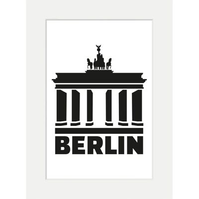QUEENCE - Berlin Brandenburger Tor - 50x70 cm - Weiß - Druck QUEENCE - Berlin Brandenburger Tor - 50x70 cm - Weiß - Druck