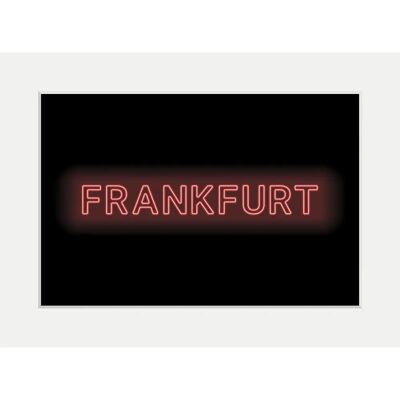 QUEENCE - FRANKFURT LIGHTS - 50x40 cm - Rot - Wandbild Druck QUEENCE - FRANKFURT LIGHTS - 50x40 cm - Rot - Wandbild Druck