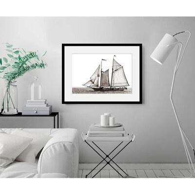 QUEENCE - Jan - 50x40 cm - Weiß - Wall art print QUEENCE - Jan - 50x40 cm - Weiß - Wall art print