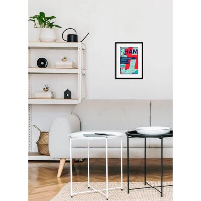 QUEENCE - HAM AIRPORT - Rot - 30x40 cm - Wall art QUEENCE - HAM AIRPORT - Rot - 30x40 cm - Wall art
