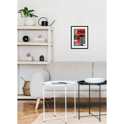 QUEENCE - FRA AIRPORT - Rot - 30x40 - Wandbild QUEENCE - FRA AIRPORT - Rot - 30x40 - Wandbild