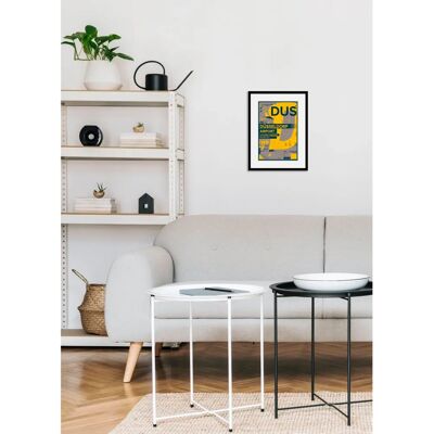 QUEENCE - DUS AIRPORT - 30x40 cm - Gelb - Wandkunst QUEENCE - DUS AIRPORT - 30x40 cm - Gelb - Wandkunst