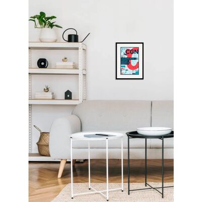 QUEENCE - CGN AIRPORT - rot - 30x40 cm - Kunstdruck QUEENCE - CGN AIRPORT - rot - 30x40 cm - Kunstdruck