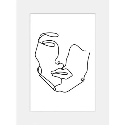 QUEENCE - Sandy - 40x50 cm - Weiß - Framed print QUEENCE - Sandy - 40x50 cm - Weiß - Framed print