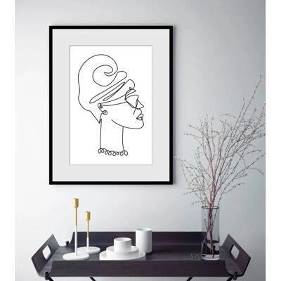 QUEENCE - Saskia - 30x40 cm - weiß Rahmen - Wall art print QUEENCE - Saskia - 30x40 cm - weiß Rahmen - Wall art print
