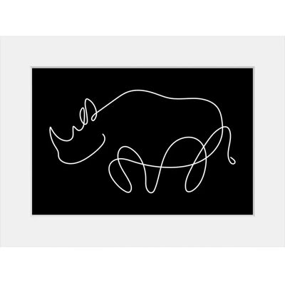 QUEENCE - Sylvester - 50 cm x 40 cm - schwarz - Wall Art QUEENCE - Sylvester - 50 cm x 40 cm - schwarz - Wall Art