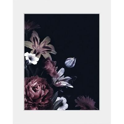 QUEENCE Luise Wandbild - Blumen, 50x70cm, Schwarz Rahmen QUEENCE Luise Wandbild - Blumen, 50x70cm, Schwarz Rahmen