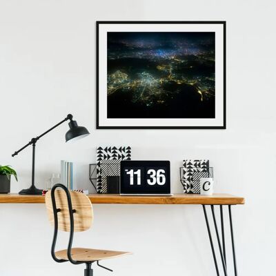 QUEENCE - BLINDING LIGHTS - 70x50 cm - Schwarz - Wandkunst QUEENCE - BLINDING LIGHTS - 70x50 cm - Schwarz - Wandkunst