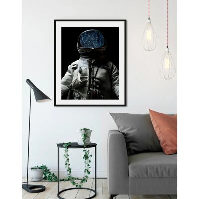 QUEENCE - Astronaut - blau - 40x50 cm - Wandkunst QUEENCE - Astronaut - blau - 40x50 cm - Wandkunst
