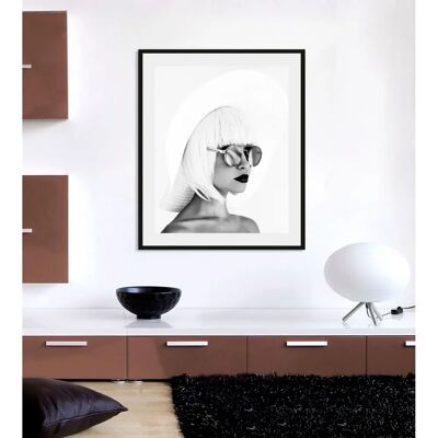 QUEENCE - Jessica - 30x40 cm - Weiß - Wandbilddruck QUEENCE - Jessica - 30x40 cm - Weiß - Wandbilddruck