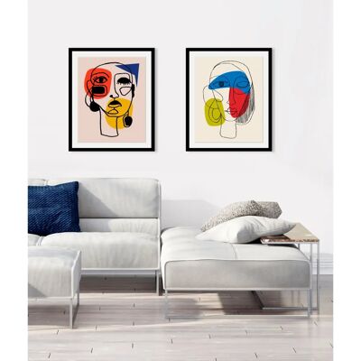 QUEENCE - Patrischa - Bunt - 30x40 cm - Gerahmte Wandkunst QUEENCE - Patrischa - Bunt - 30x40 cm - Gerahmte Wandkunst
