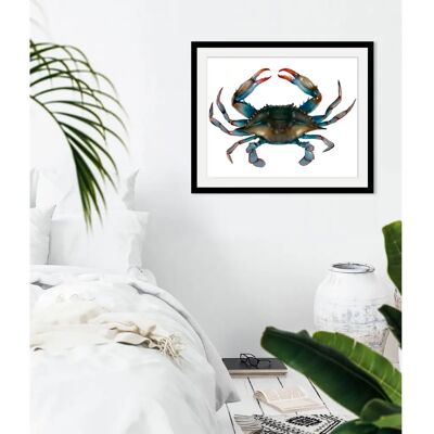 QUEENCE - Mr. Krabs - Blau 40x30 Landschaft - Wandbild QUEENCE - Mr. Krabs - Blau 40x30 Landschaft - Wandbild